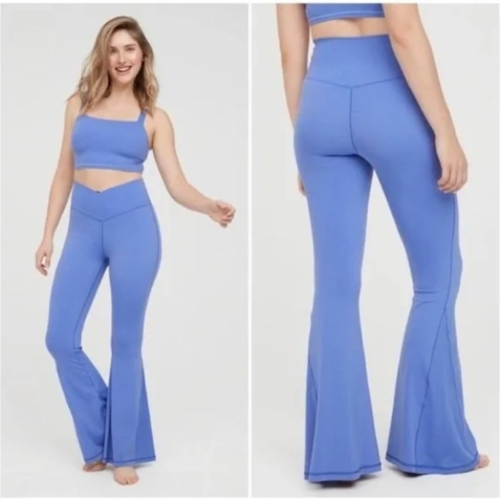 Aerie OFFLINE Real Me High Waisted Crossover Flare Legging - (Small Long)